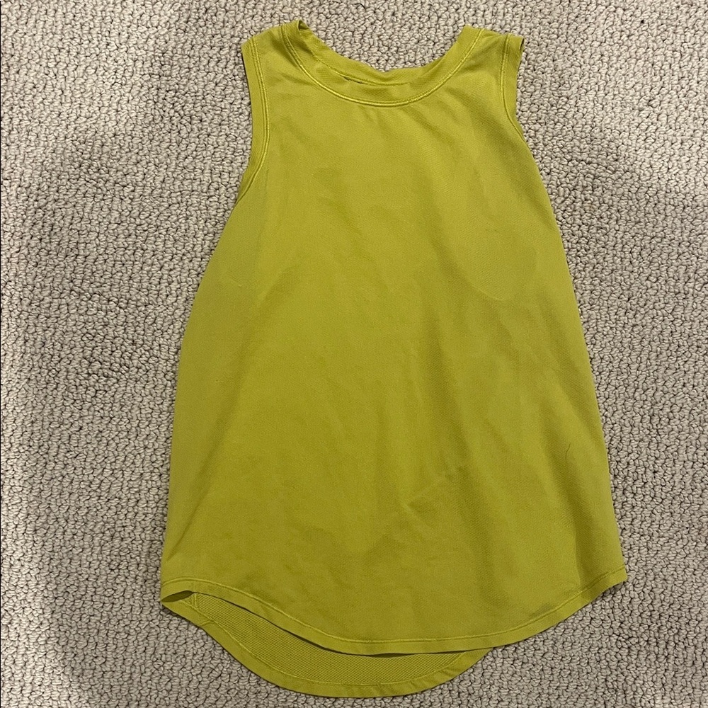 LULULEMON Yellow Racer back tank size 0